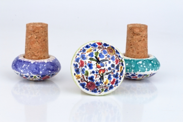 Zátka na víno porcelánová - moravský motív 4,5cm