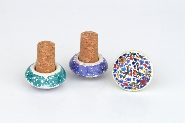 Zátka na víno porcelánová - moravský motív 4,5cm