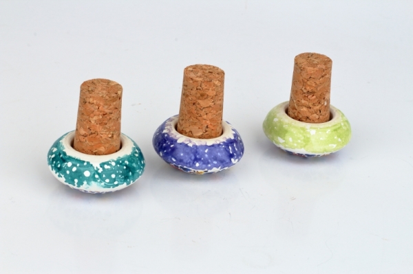 Zátka na víno porcelánová - moravský motív 4,5cm