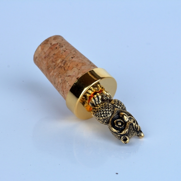 Zátka na víno sova zlatá 