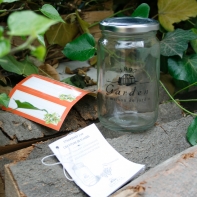 Zaváracie poháre Garden čierny text13cm