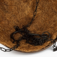 Záves na kvety s vtáčikmi liatina 68x25cm