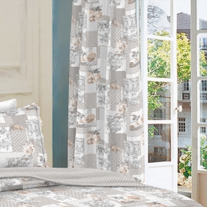 Záves na okno 140x250cm,sivý patchwork