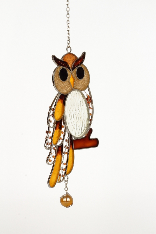 Záves sova Tiffany 24cm typB