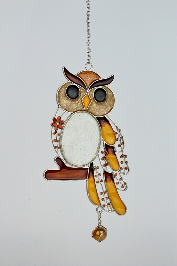 Záves sova Tiffany 24cm typB