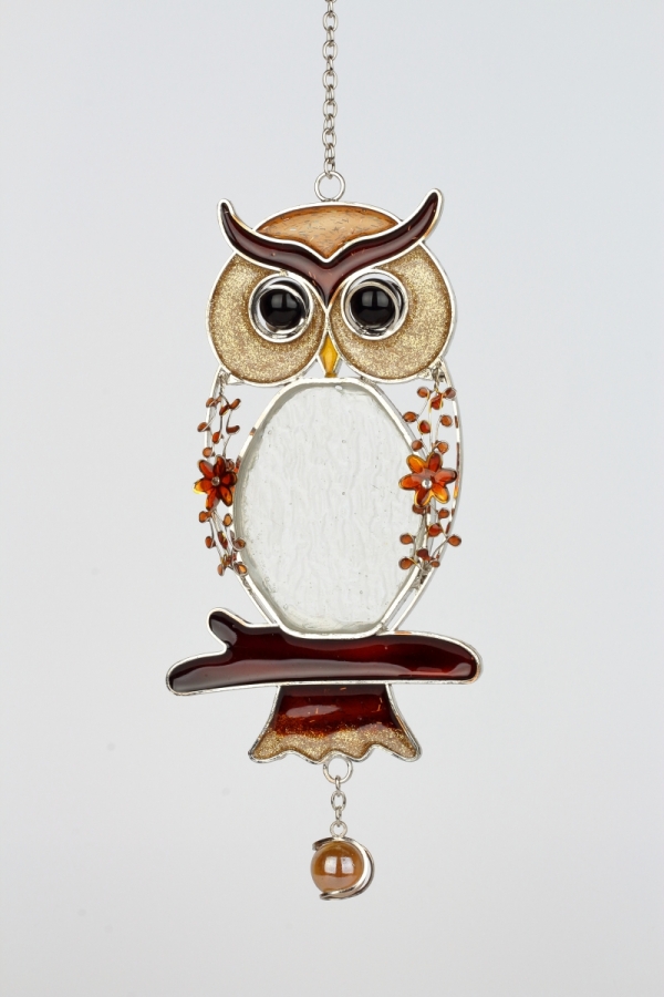 Záves sova Tiffany 24cm