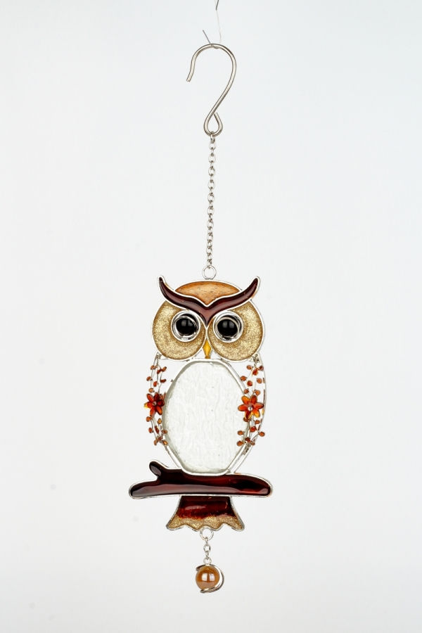 Záves sova Tiffany 24cm