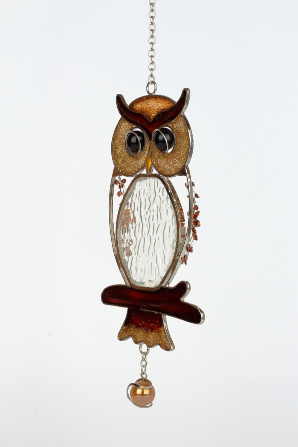 Záves sova Tiffany 24cm