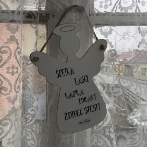 Závesná dekorácia anjel Štipka lásky 24,5cm