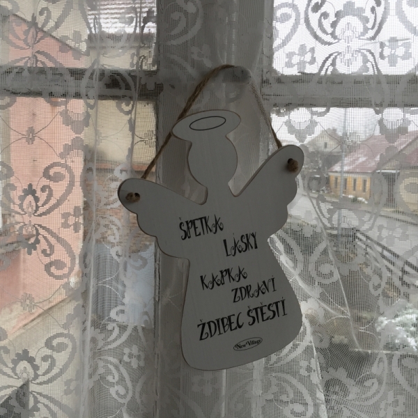 Závesná dekorácia anjel Štipka lásky 24,5cm