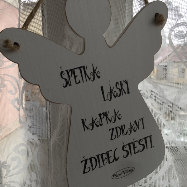 Závesná dekorácia anjel Štipka lásky 24,5cm