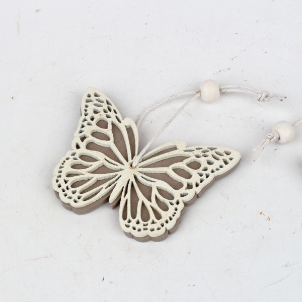 Závesná dekorácia drevený motýlie pár 5x7cm