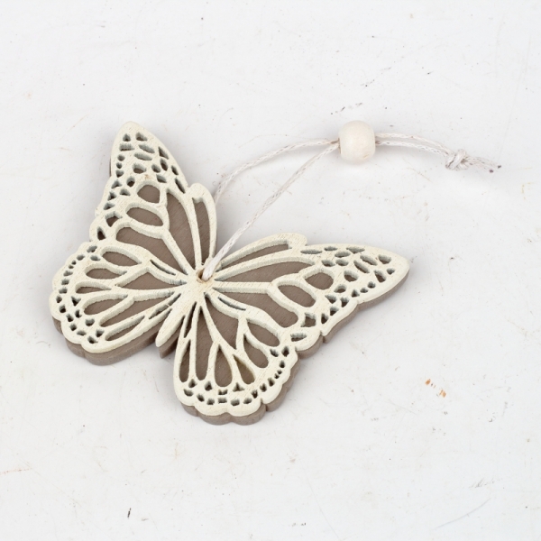 Závesná dekorácia drevený motýlie pár 5x7cm