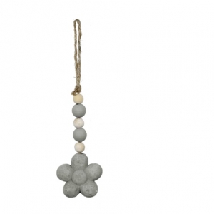 Závesná dkeorácie kvetina s korálkami 7cm