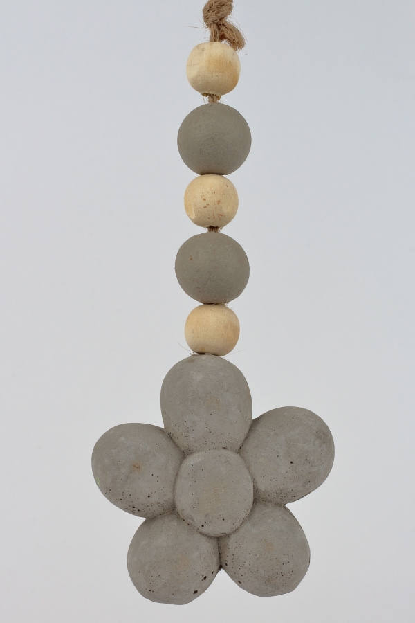 Závesná dkeorácie kvetina s korálkami 7cm