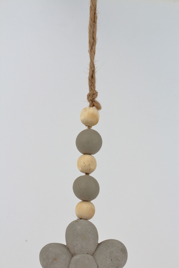 Závesná dkeorácie kvetina s korálkami 7cm