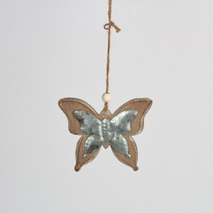 Závesná dekorácia motýľ hnedý 9x9cm