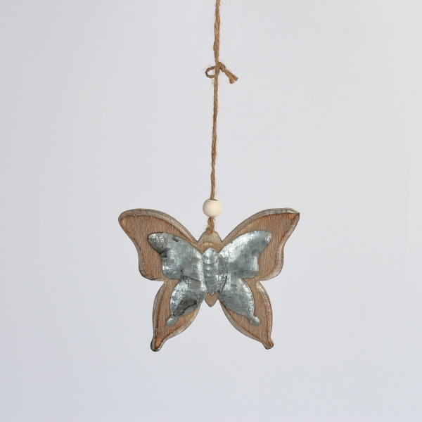 Závesná dekorácia motýľ hnedý 9x9cm