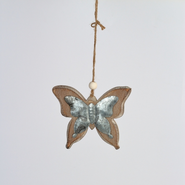 Závesná dekorácia motýľ hnedý 9x9cm