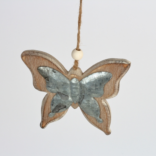 Závesná dekorácia motýľ hnedý 9x9cm