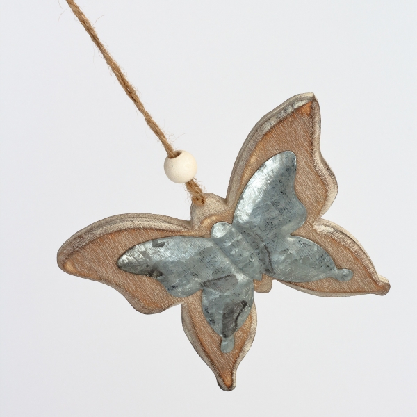 Závesná dekorácia motýľ hnedý 9x9cm