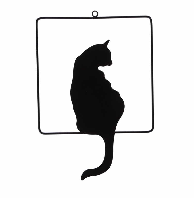 Závesná dekorácia na stenu mačka 25x34,5cm