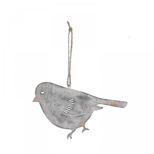 Závesná dekorácia vtáčik s patinou veľký