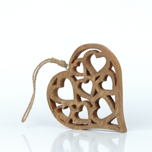 Závesná dekorácia srdca 18 x 18 x 1,5 cm