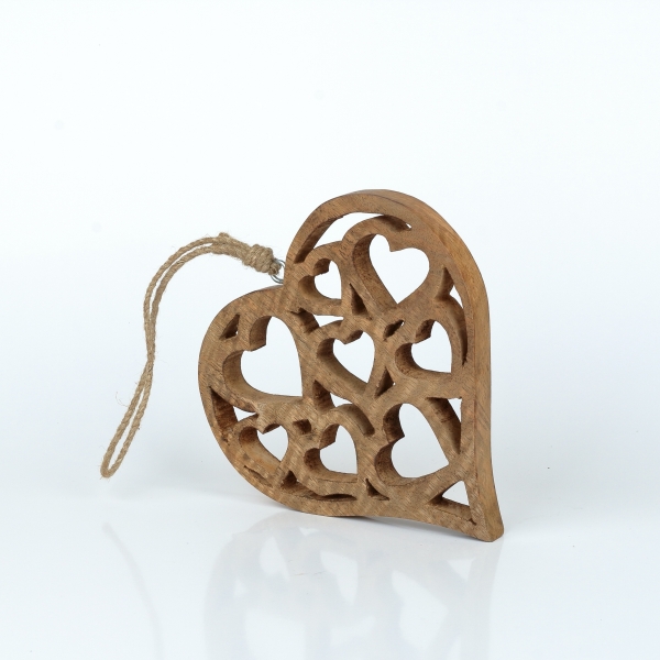 Závesná dekorácia srdca 18 x 18 x 1,5 cm