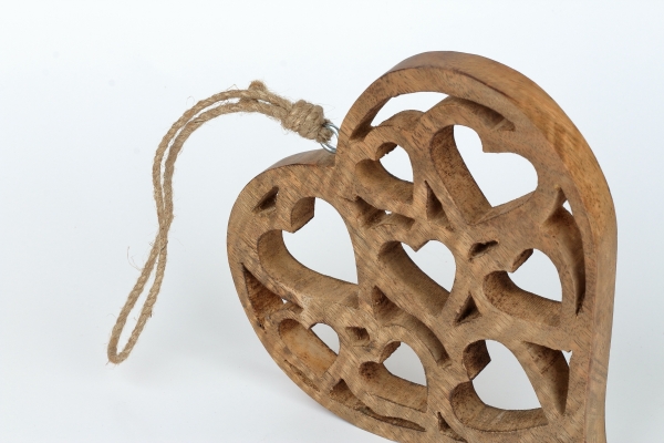 Závesná dekorácia srdca 18 x 18 x 1,5 cm