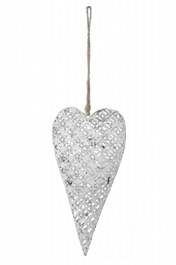 Závesná dekorácia srdce vyrezávané 
