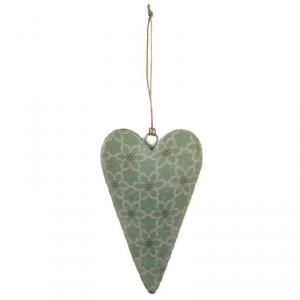Závesná dekorácia srdce posmaltovaná 12,2x7,5x1cm