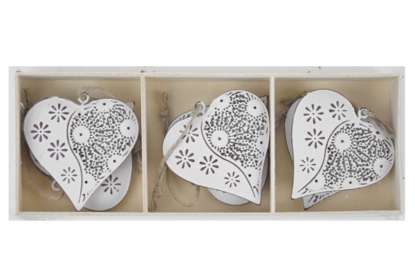 Závesná dekorácia srdce zdobené