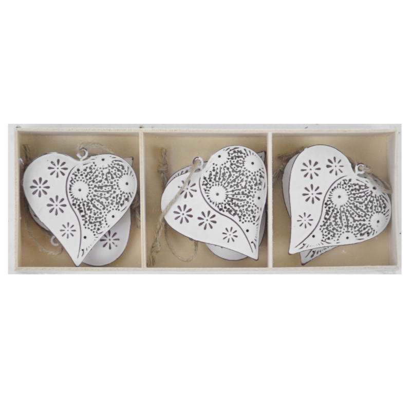 Závesná dekorácia srdce zdobené