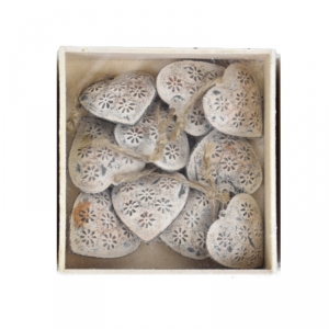 Závesná dekorácia srdiečka 10ks