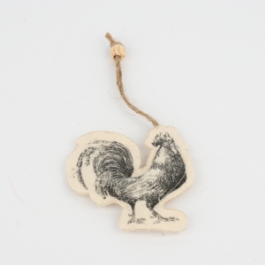 Závesná dekorácia textilná kohút 6x8cm
