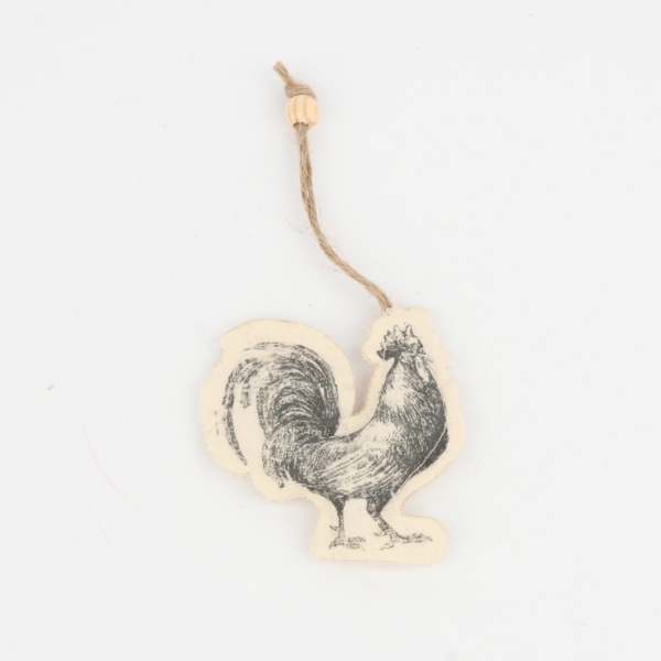 Závesná dekorácia textilná kohút 6x8cm