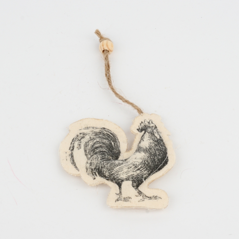 Závesná dekorácia textilná kohút 6x8cm