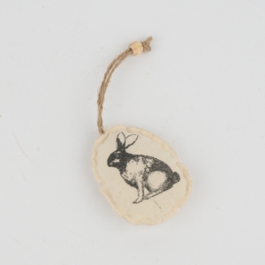 Závesná dekorácia textilná vajcia 6x8cm