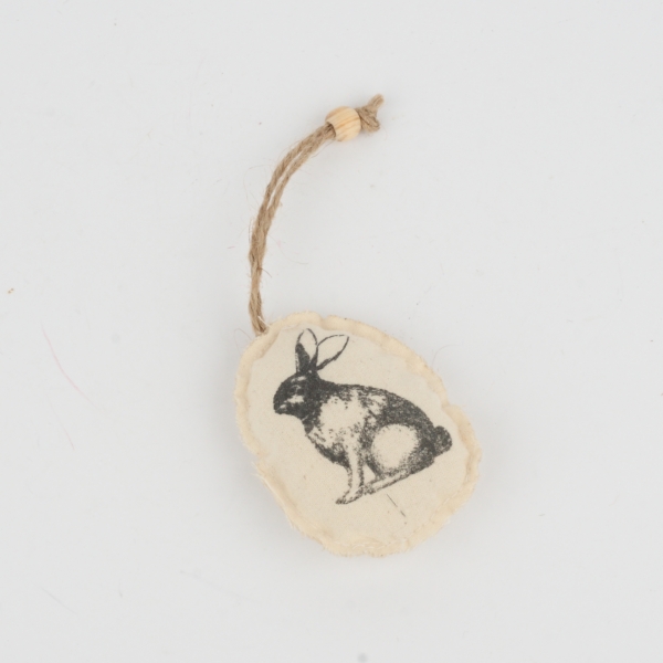 Závesná dekorácia textilná vajcia 6x8cm