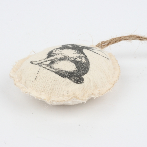 Závesná dekorácia textilná vajcia 6x8cm