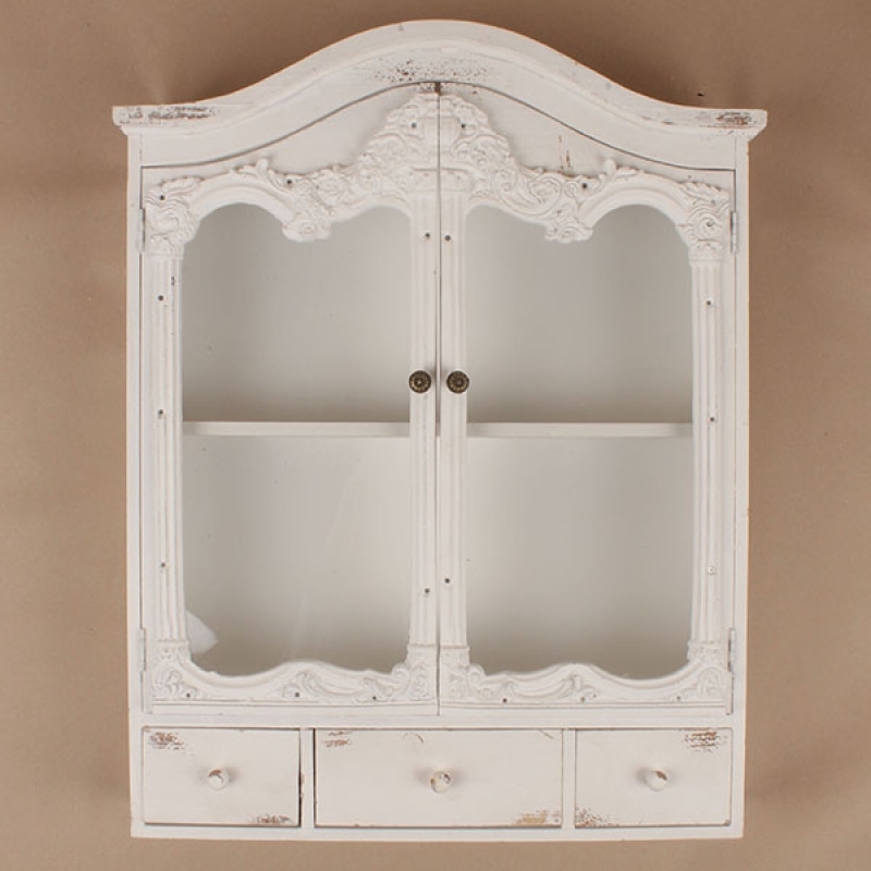 Závesná skrinka biela 60 × 13,5 × 75cm