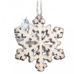 Závesná vianočné dekorácie snehová vločka 18cm
