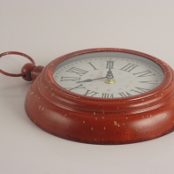 Závesné hodiny - kovové červené Paris 20cm