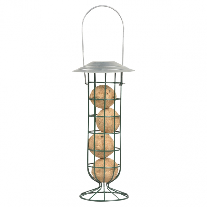 Závesné krmítko pre vtáčiky so zinkovou strieškou