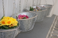Závesné kvetináče kovové (set 4ks) pr. 15-24cm