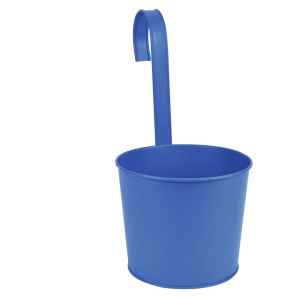 Závesné kvetináče na balkón kov š. 17,7 cm tmavo modrá