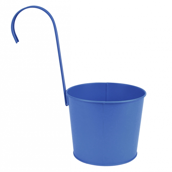 Závesné kvetináče na balkón kov š. 17,7 cm tmavo modrá