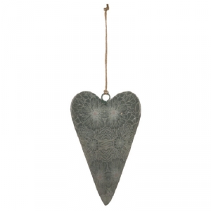 Závesné srdce kvetinové 10x6,2x1cm