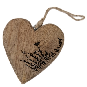 Závesné srdce mango 15 x 15 x 2 cm